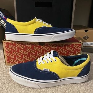 Vans, Dress Blue/Yellow Comfycush Suede